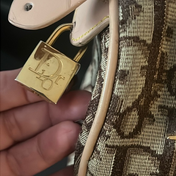 Vintage CHRISTIAN DIOR Tan/Brown Trotter Mini Boston Bag-RARE - Picture 11 of 15